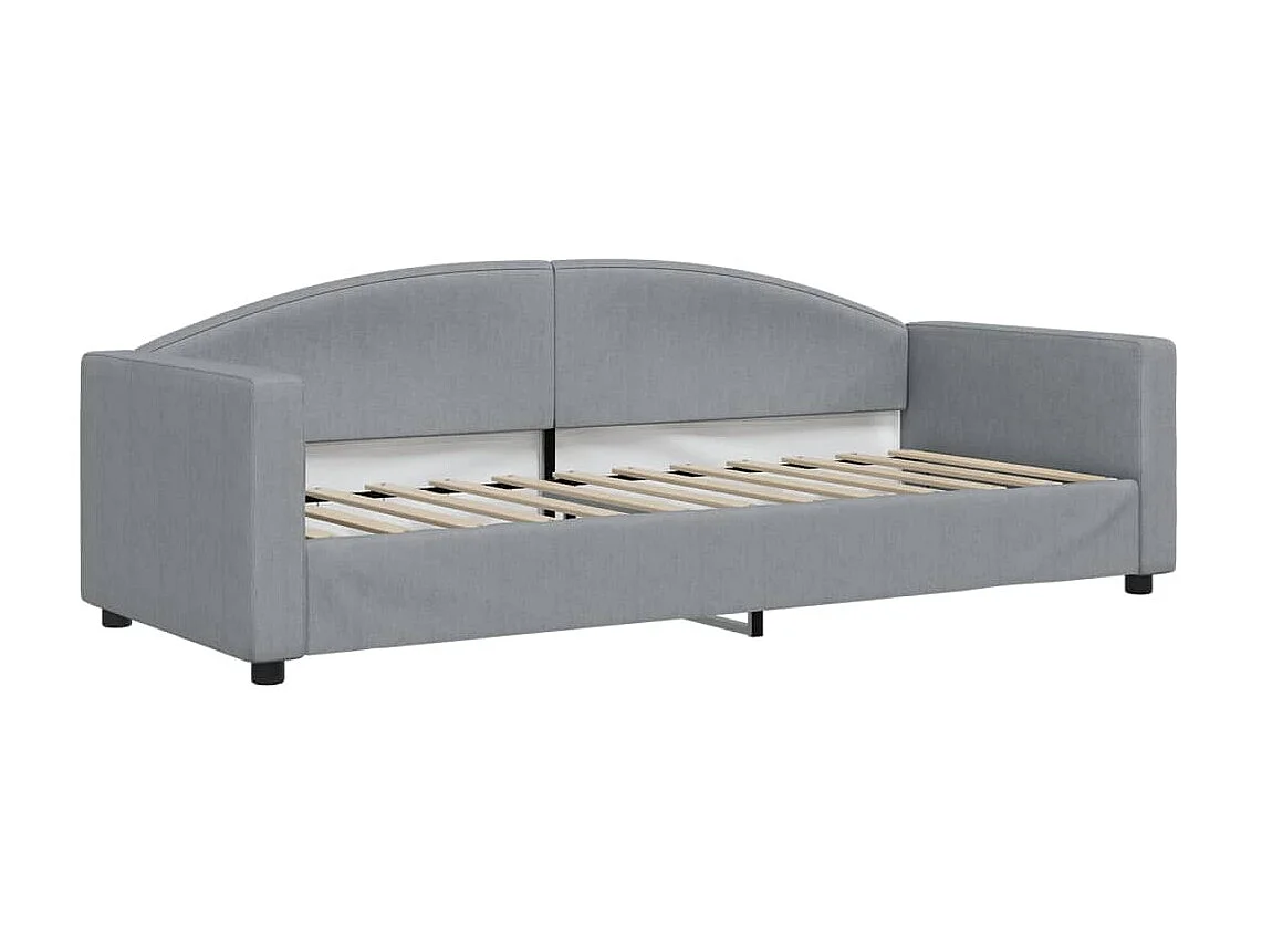 Cama 90x200 cm tela gris claro ES96189