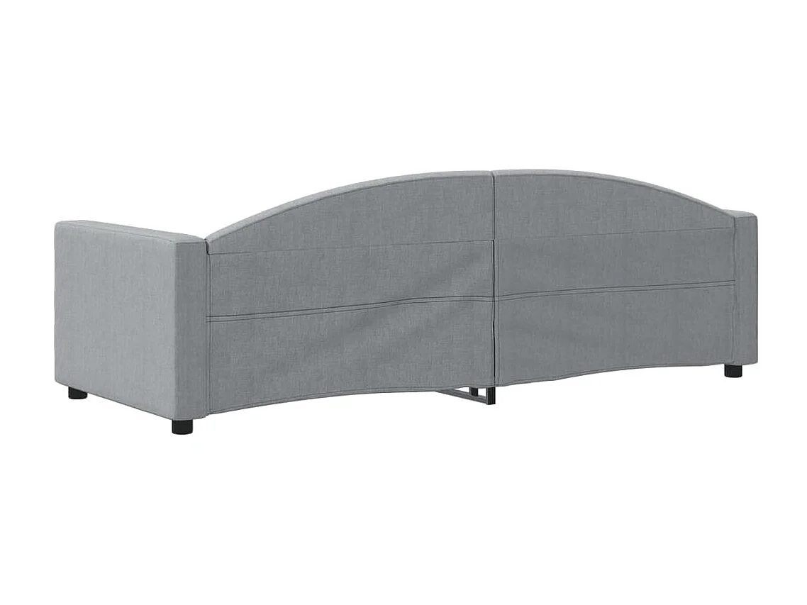 Lit-80x200 cm de repos gris clair tissu EGGB68131