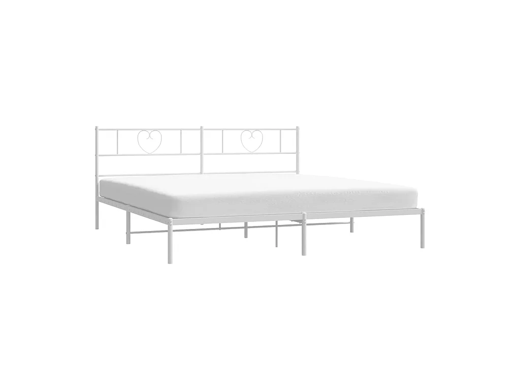 Bedframe met hoofdbord metaal wit 180x200 cm NL32759