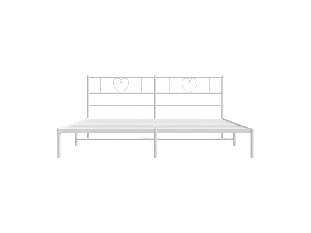 Bedframe met hoofdbord metaal wit 180x200 cm NL32759