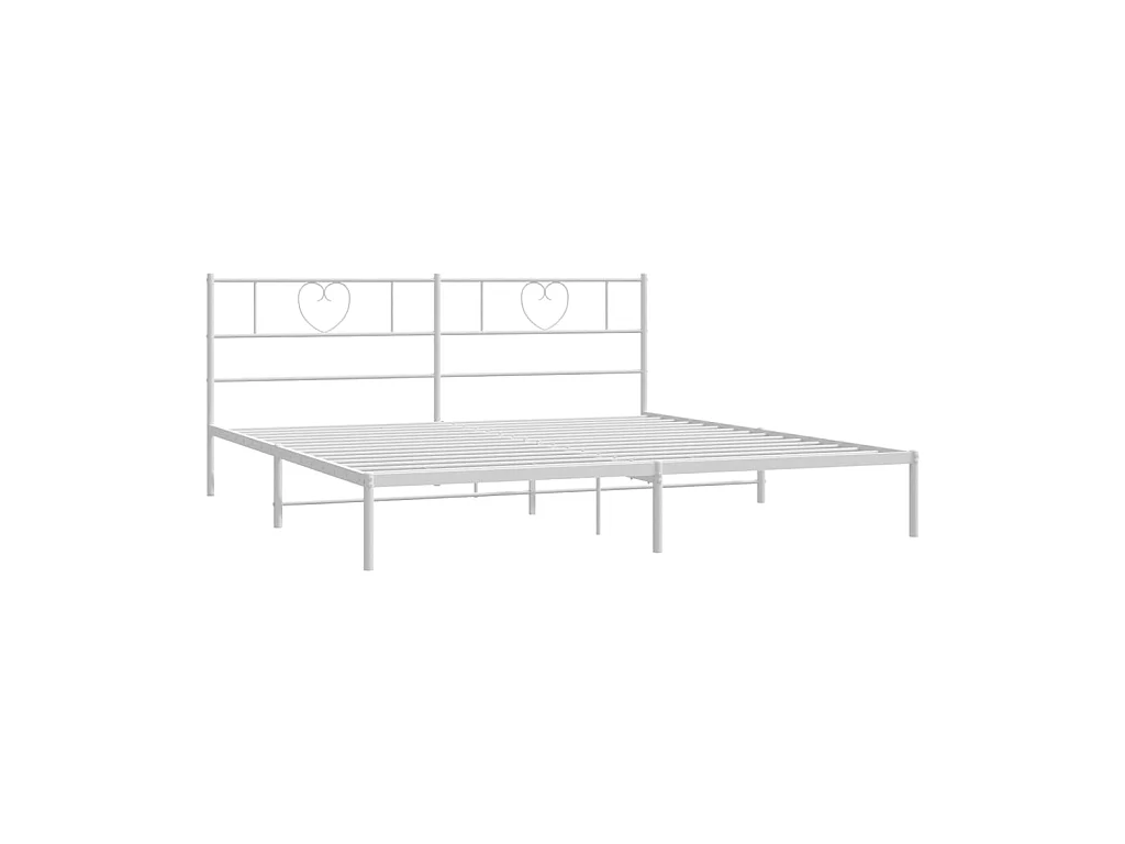 Bedframe met hoofdbord metaal wit 180x200 cm NL32759
