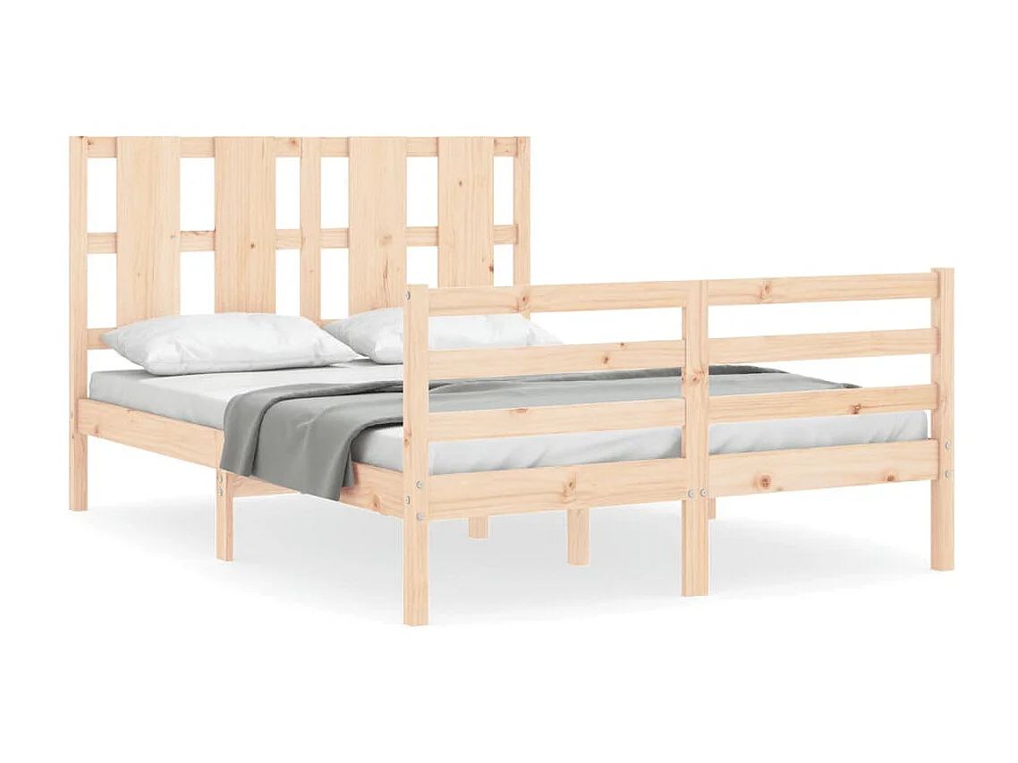 Lit-120x190 cm avec tête de lit petit double bois massif EGGB80270