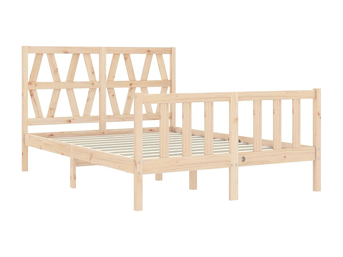 Lit-120x190 cm avec tête de lit petit double bois massif EGGB49739