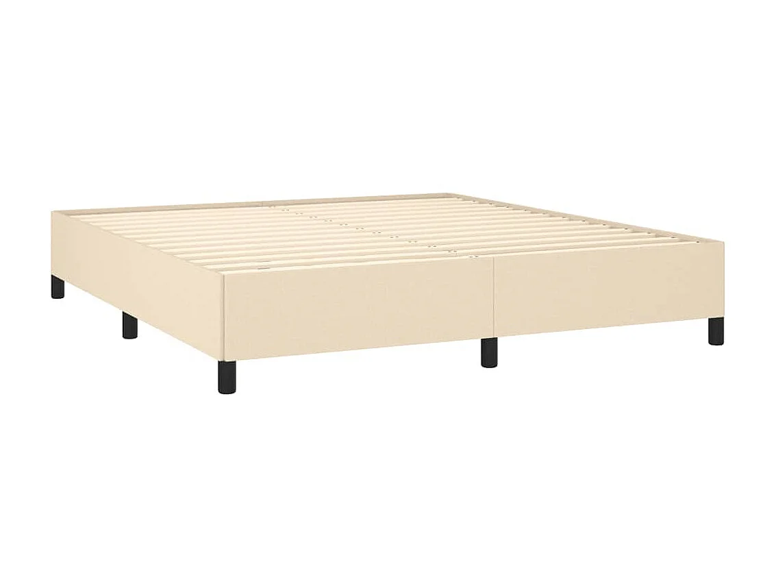 Lit-160x200 cm Crème Tissu EGGB61319