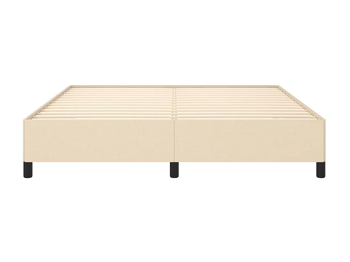 Lit-160x200 cm Crème Tissu EGGB61319