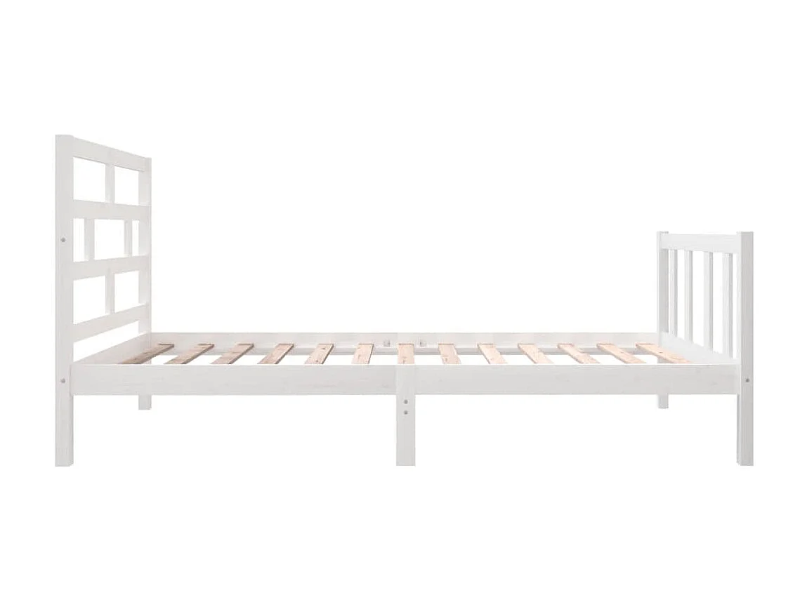 Cama 90x200 cm madera maciza de pino blanco ES30814