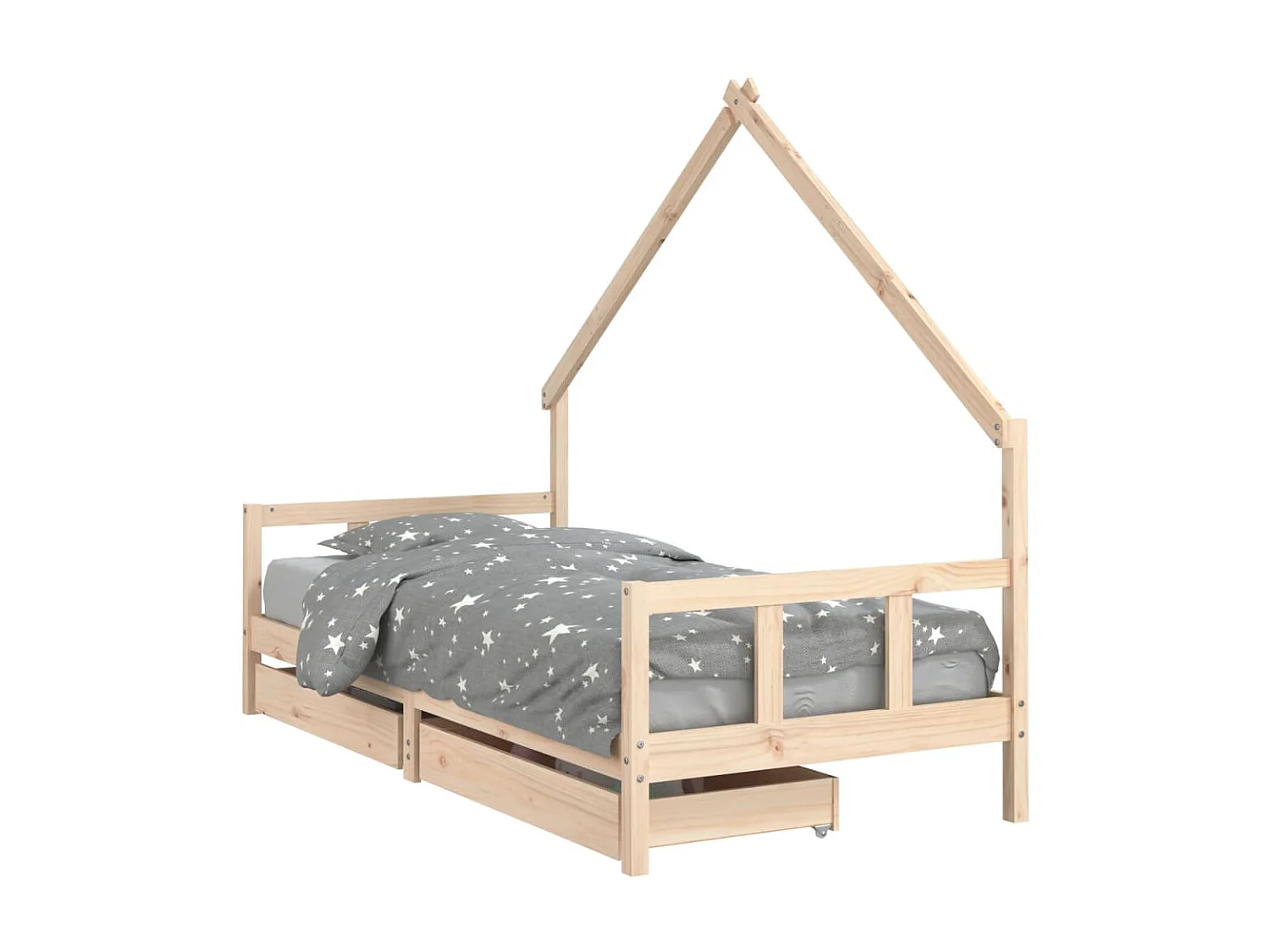 Kinderbedframe 90x200 cm massief grenenhout NL61196