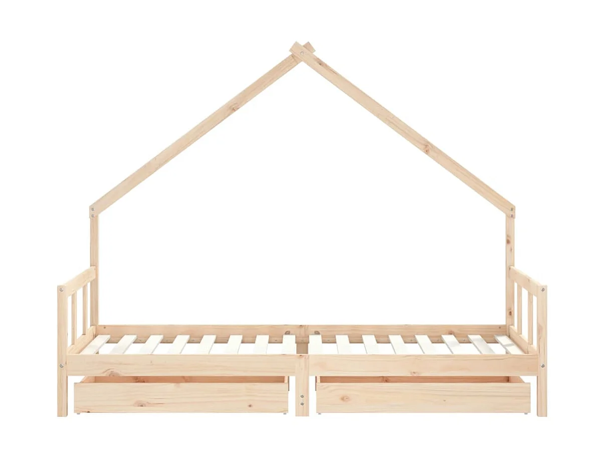 Kinderbedframe 90x200 cm massief grenenhout NL61196