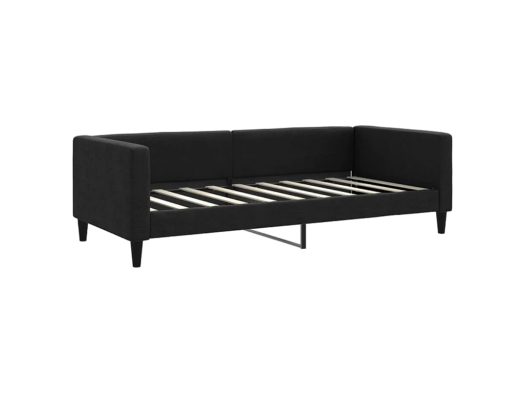 Lit-90x190 cm de repos noir tissu EGGB47912