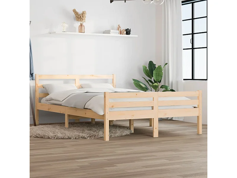 Cama 150x200 cm madera maciza ES58134