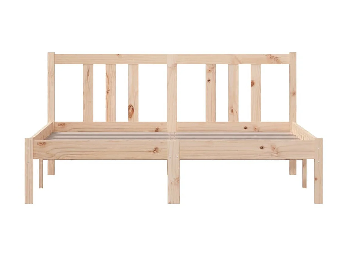 Lit-135x190 cm bois massif double EGGB24996