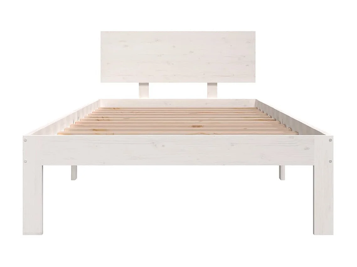 Lit-90x200 cm Blanc Bois de pin massif EGGB52968