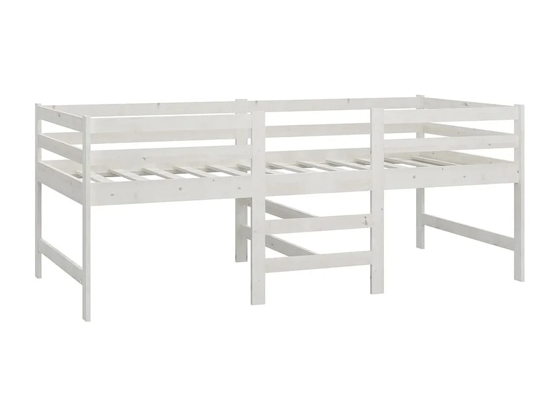 Lit-90x200 cm Blanc Bois de pin massif EGGB50742