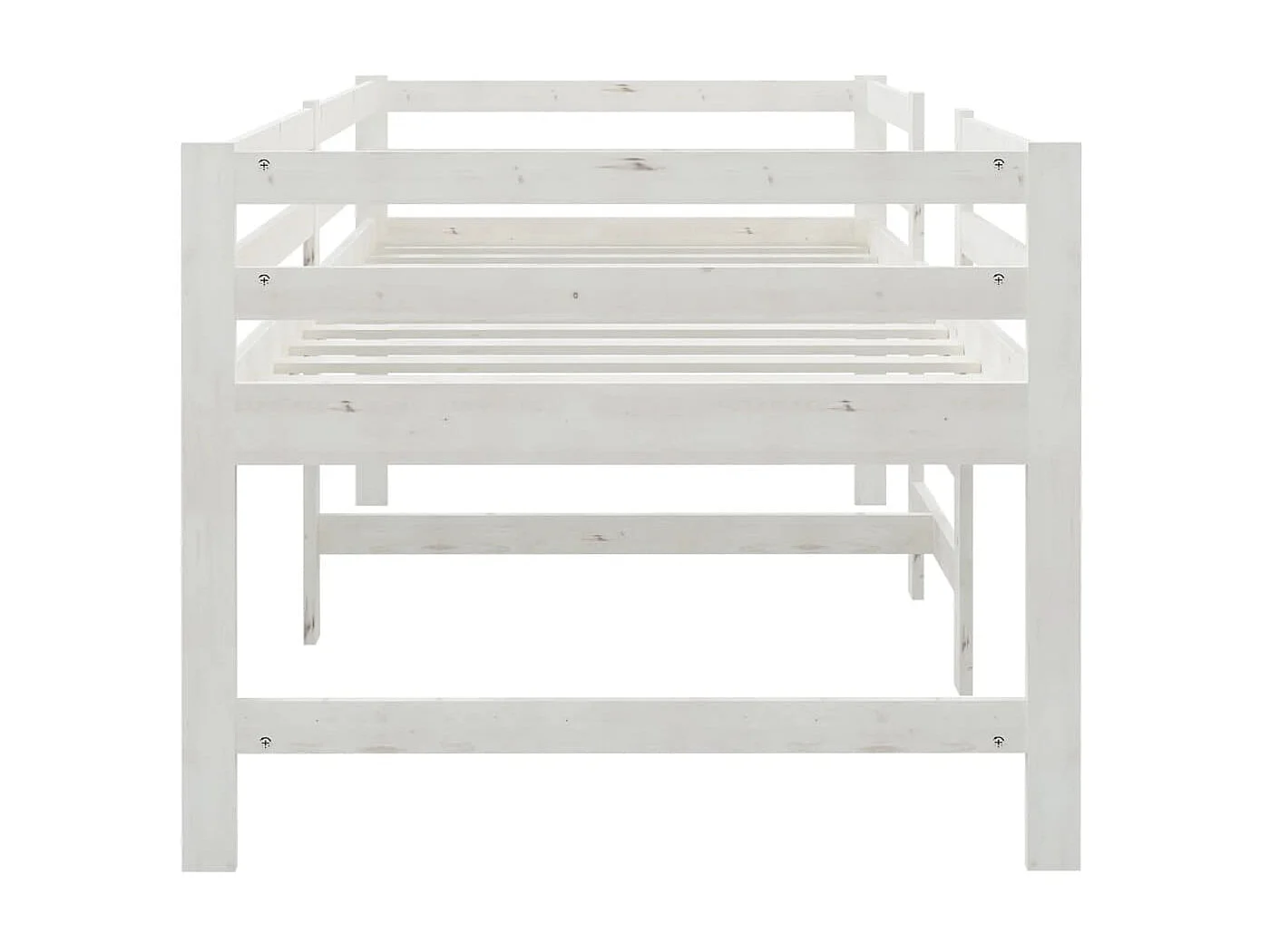 Lit-90x200 cm Blanc Bois de pin massif EGGB50742