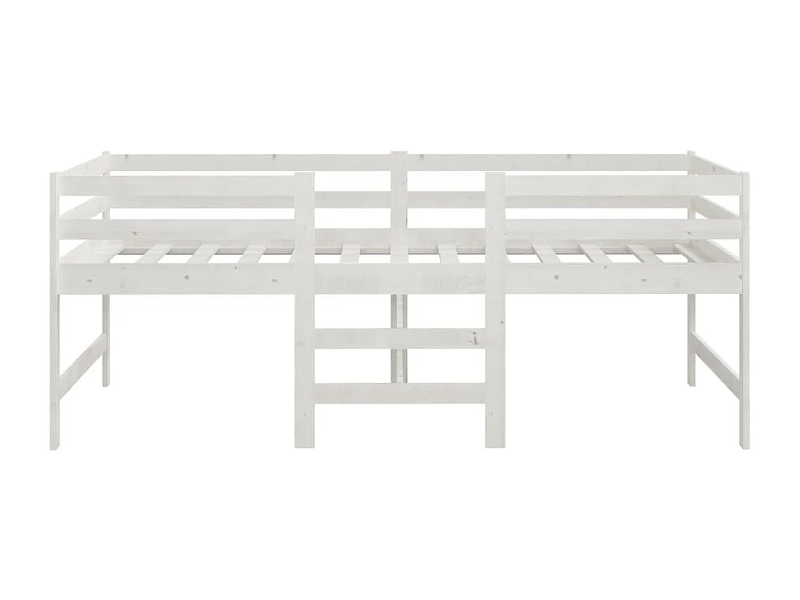 Lit-90x200 cm Blanc Bois de pin massif EGGB50742