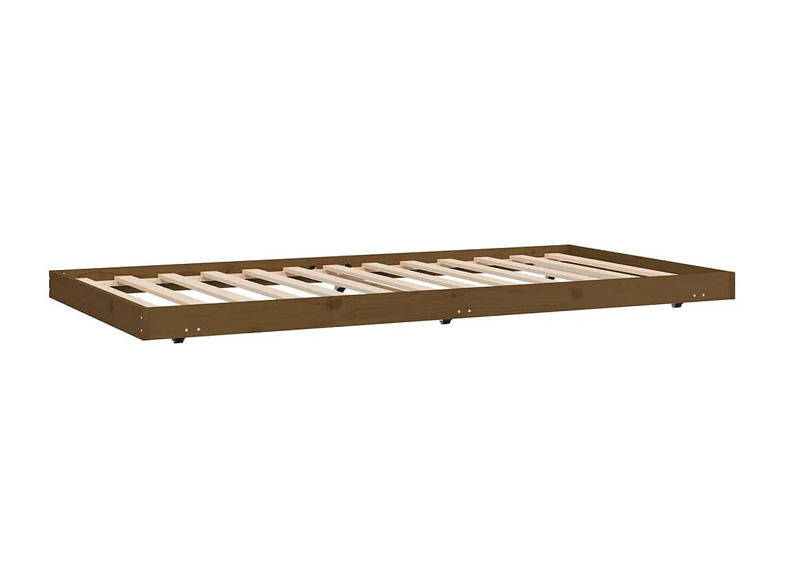 Cama 80x200 cm madera maciza de pino marrón miel ES54056