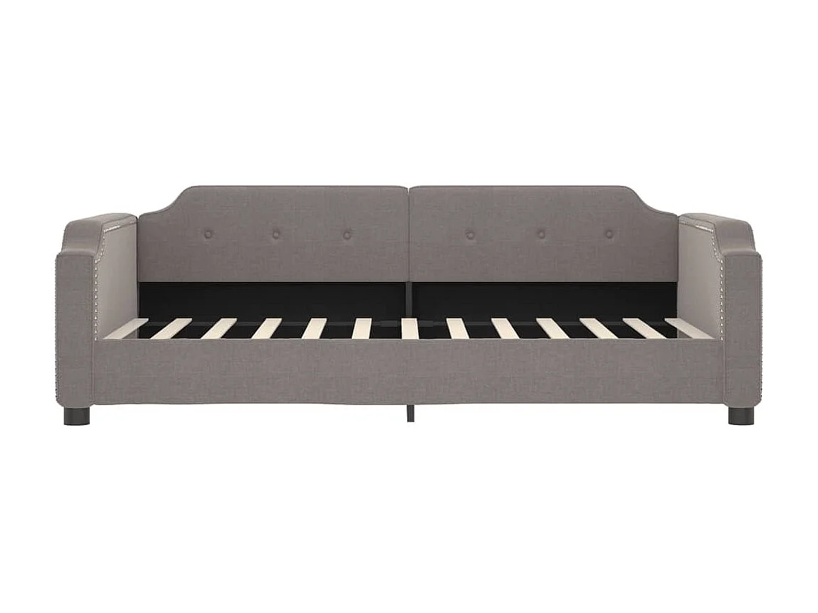 Sofá-cama 90x200 cm tecido cinzento-acastanhado PT988048