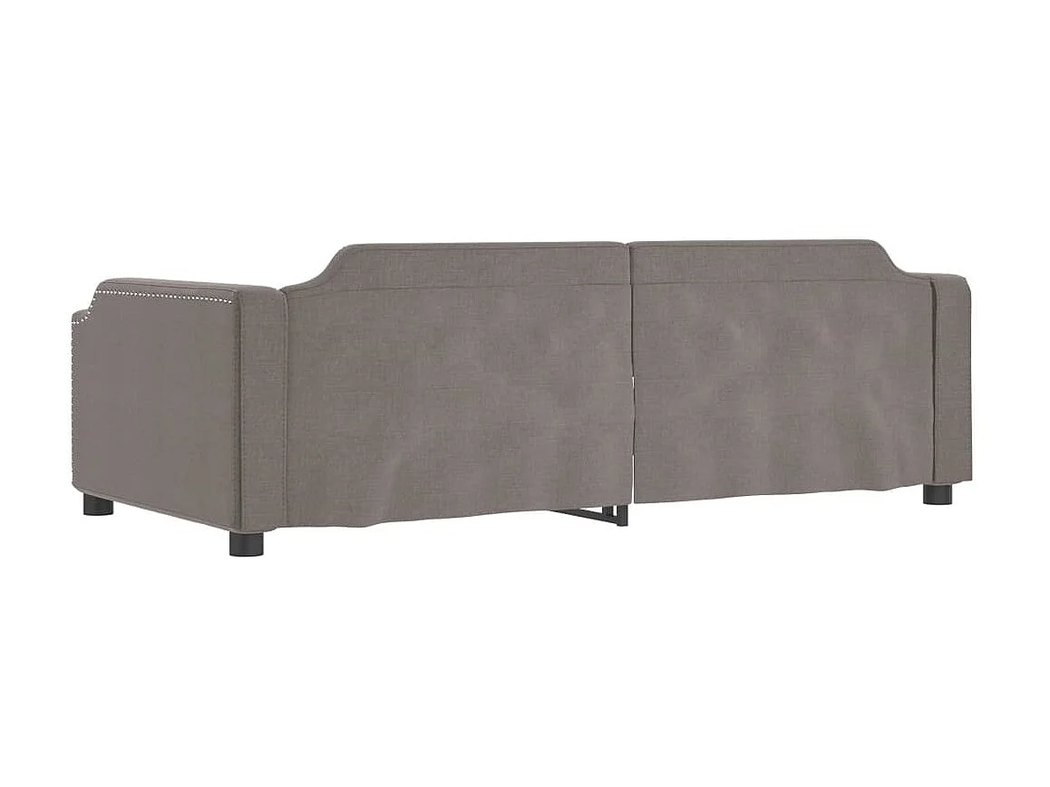 Sofá-cama 90x200 cm tecido cinzento-acastanhado PT988048