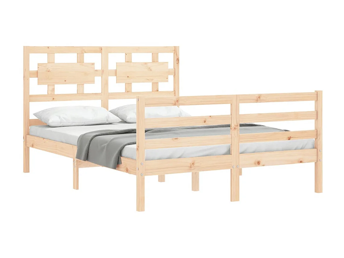 Lit-120x200 cm avec tête de lit bois massif EGGB26013