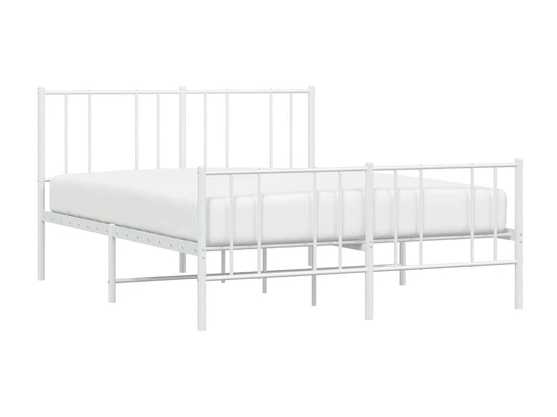 Bedframe met hoofd- en voeteneinde metaal wit 160x200 cm NL80768