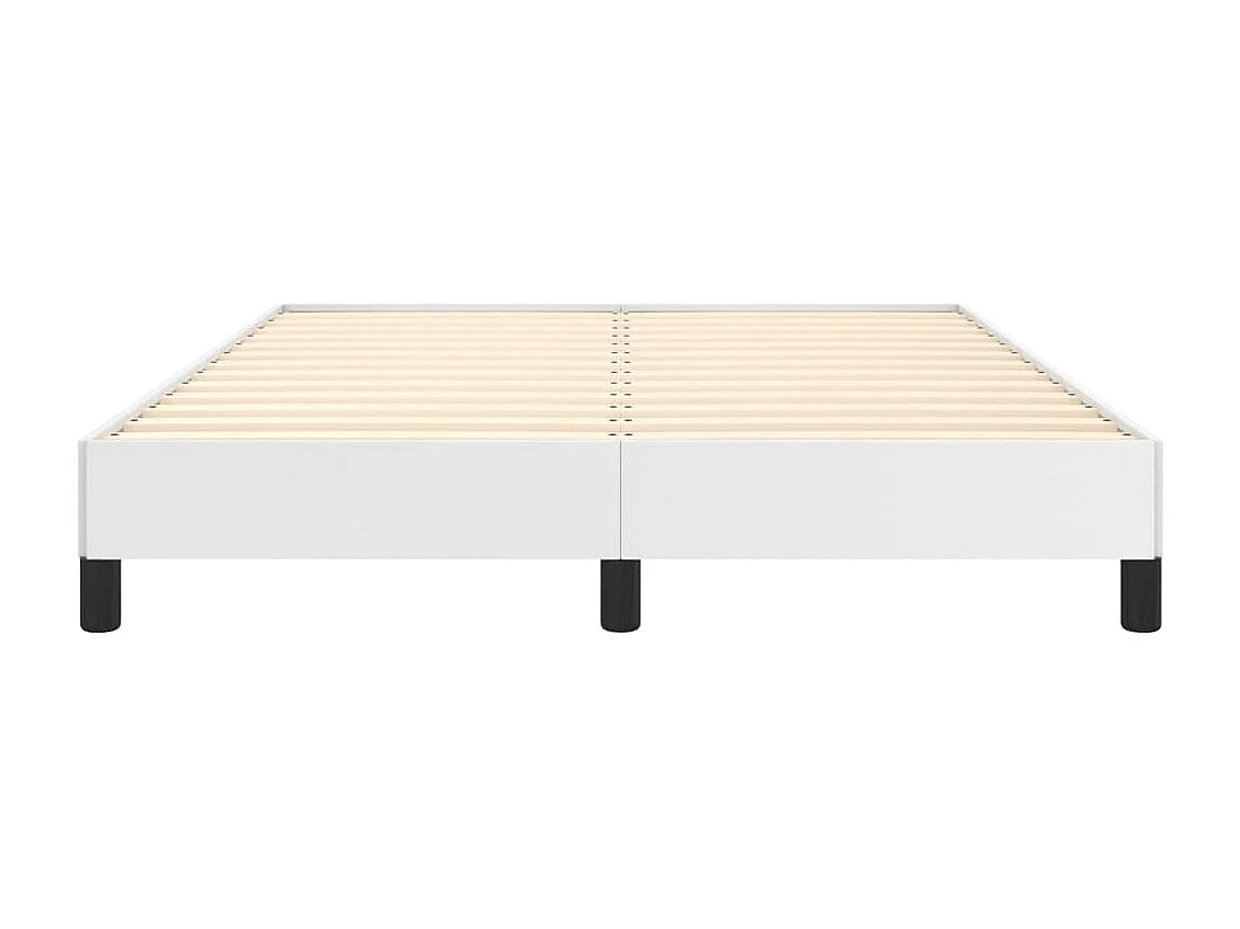 Lit-140x200 cm Blanc Similicuir EGGB73737