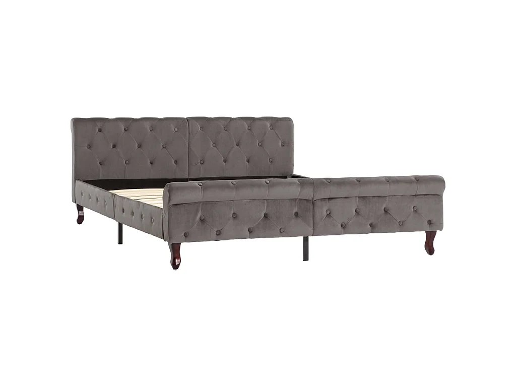 Lit-160x200 cm Gris Velours EGGB99482