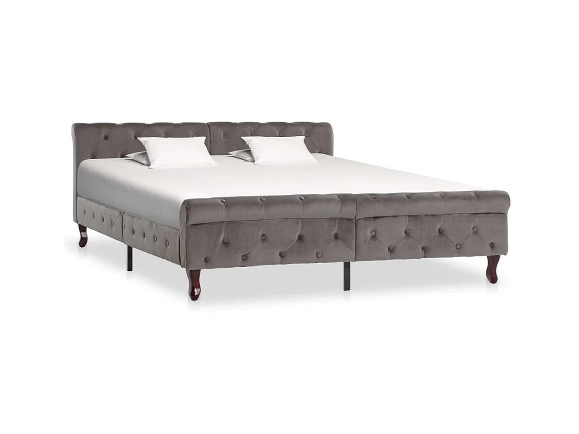 Lit-160x200 cm Gris Velours EGGB99482