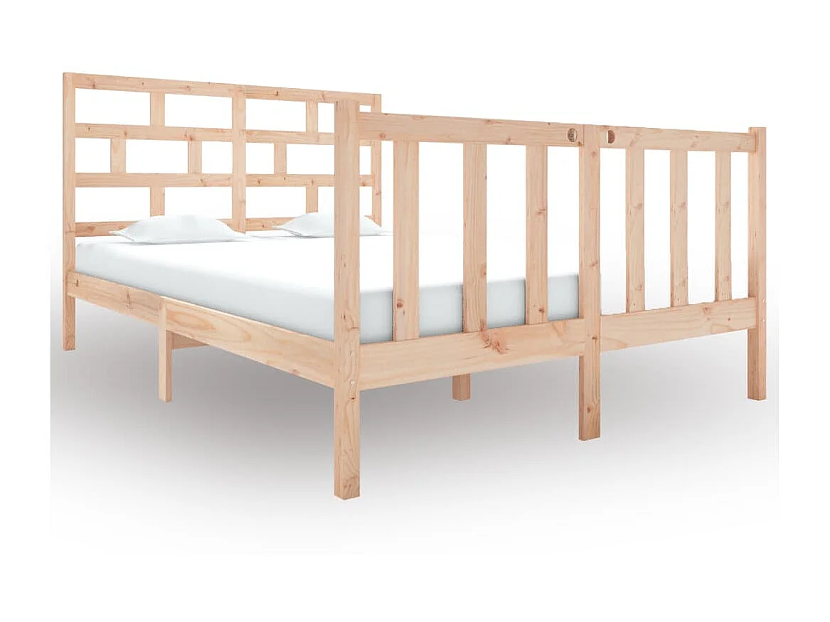 Cama 120x190 cm madera maciza de pino ES83120