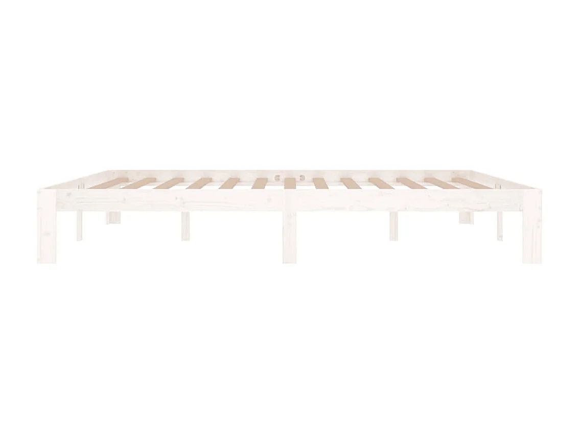 Lit-180x200 cm Blanc Bois massif Super King EGGB43664
