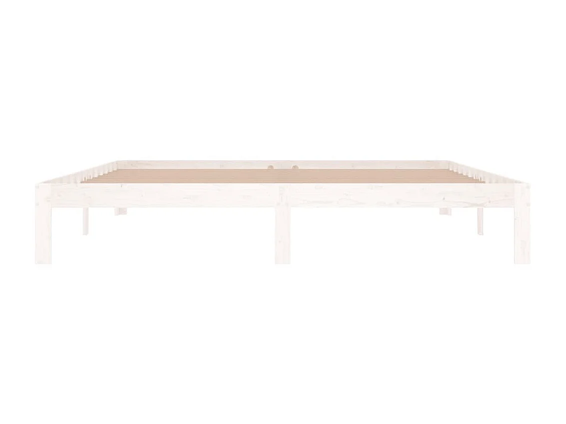 Lit-180x200 cm Blanc Bois massif Super King EGGB43664