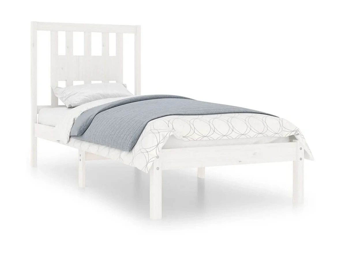 Cama 90x200 cm madera maciza de pino blanco ES23488