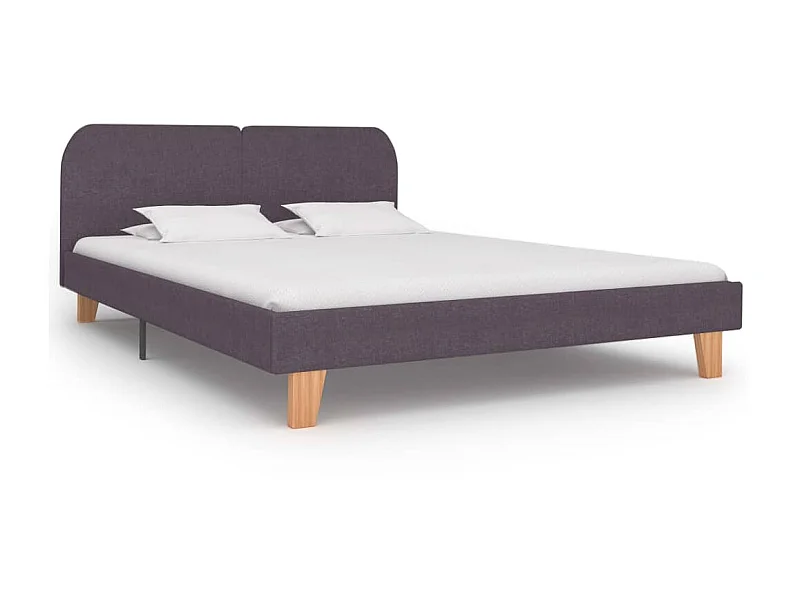 Cama 180x200 cm tecido cinzento-acastanhado PT811880