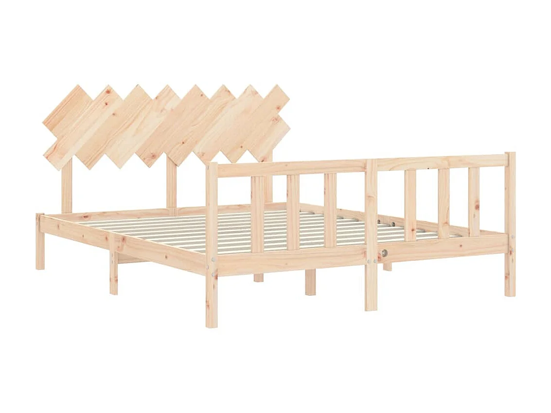 Lit-160x200 cm avec tête de lit bois massif EGGB52908