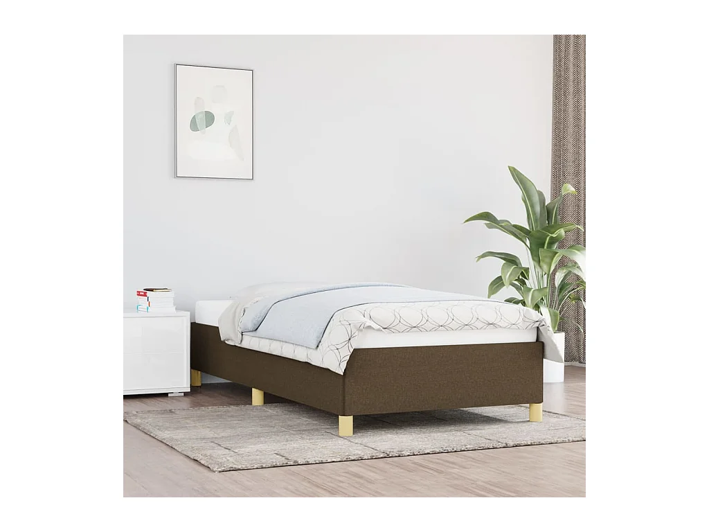 Lit-100x200 cm Marron foncé Tissu EGGB14703