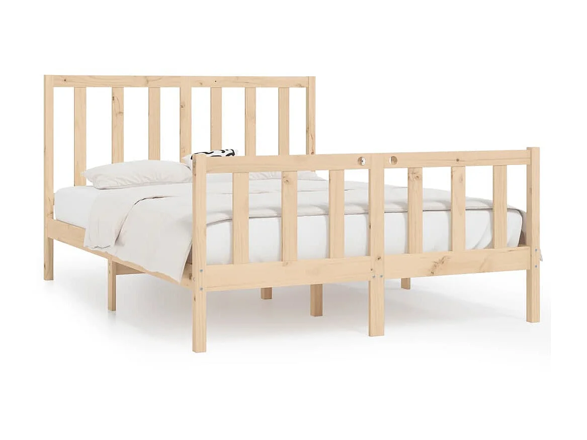 Lit-140x190 cm Bois massif EGGB83158