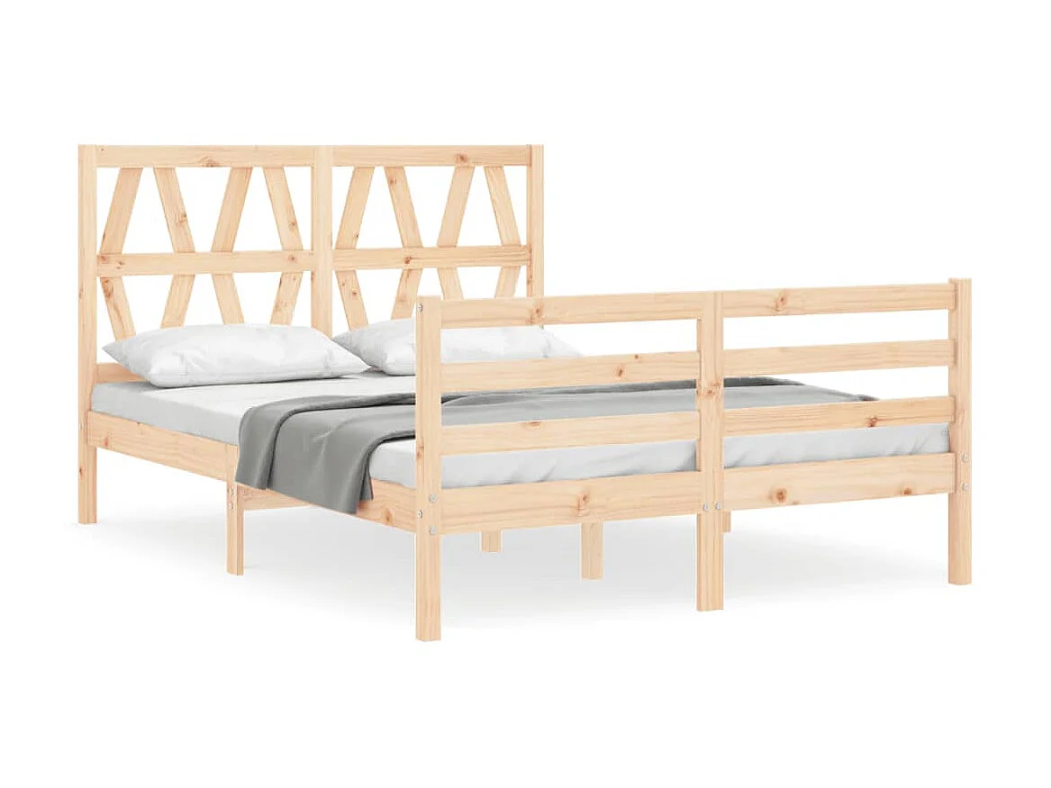 Lit-120x200 cm avec tête de lit bois massif EGGB63722