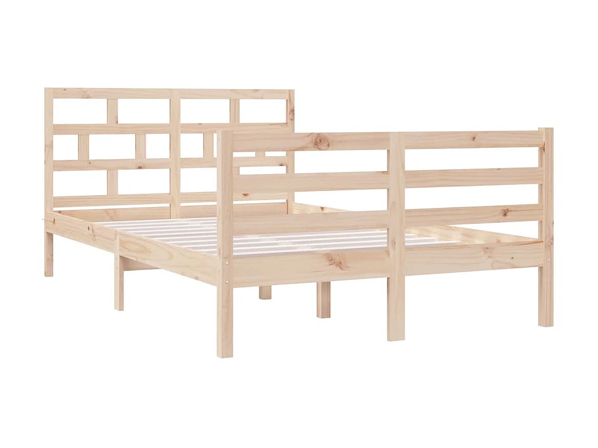 Lit-120x190 cm Bois massif Petit Double EGGB99982