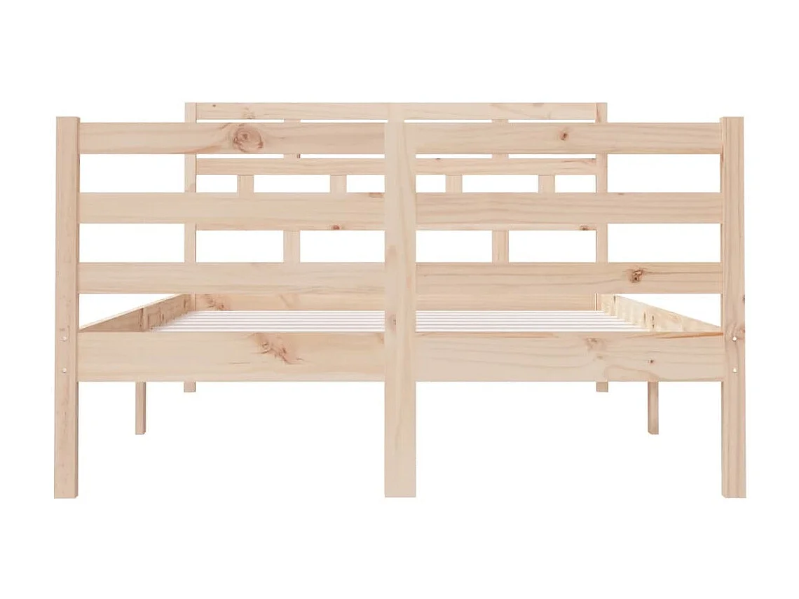 Lit-120x190 cm Bois massif Petit Double EGGB99982