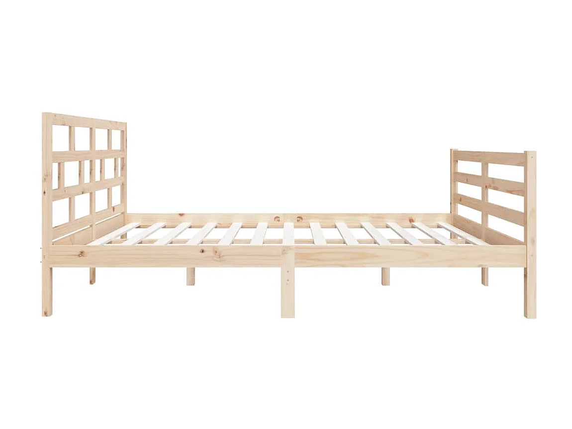 Lit-120x190 cm Bois massif Petit Double EGGB99982