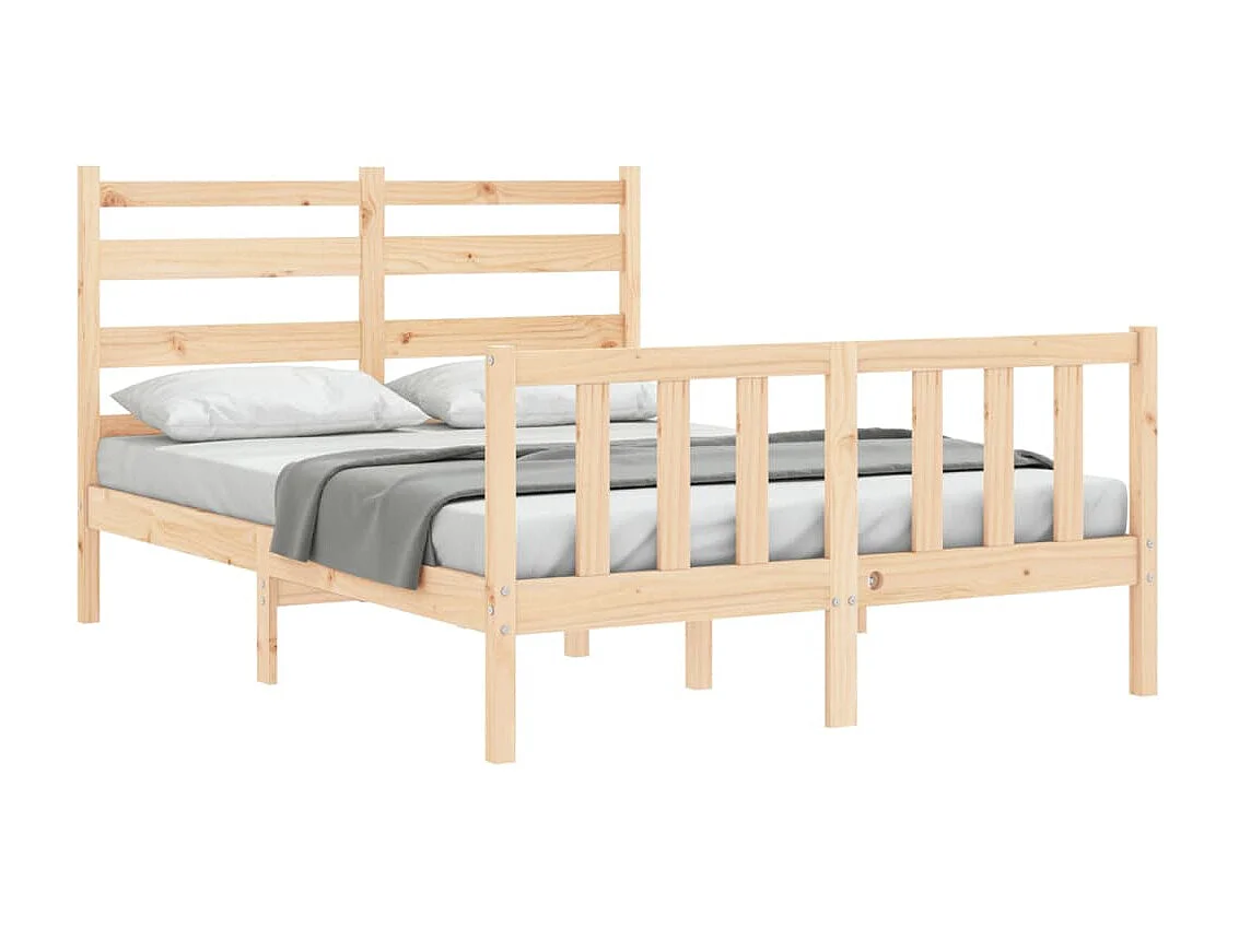 Lit-140x190 cm avec tête de lit bois massif EGGB99085