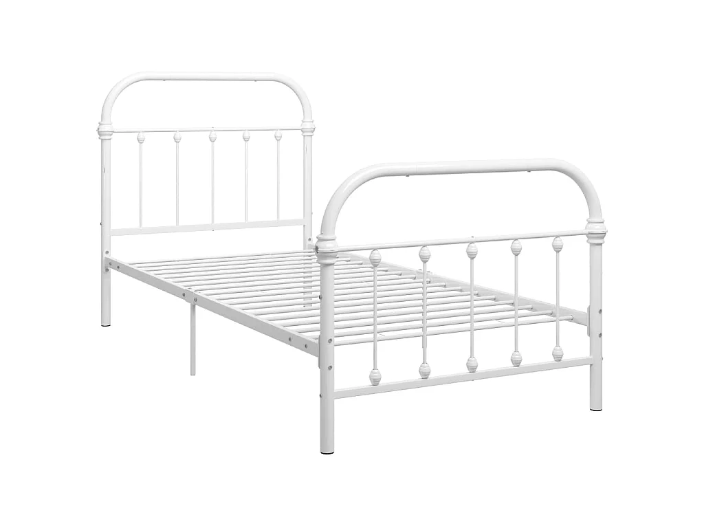 Cama metal 90x200 cm branco PT192920