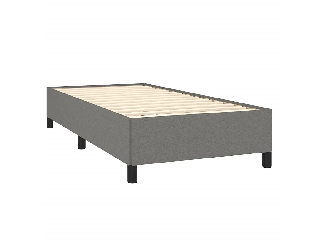 Lit-90x190 cm Gris foncé Tissu EGGB14123