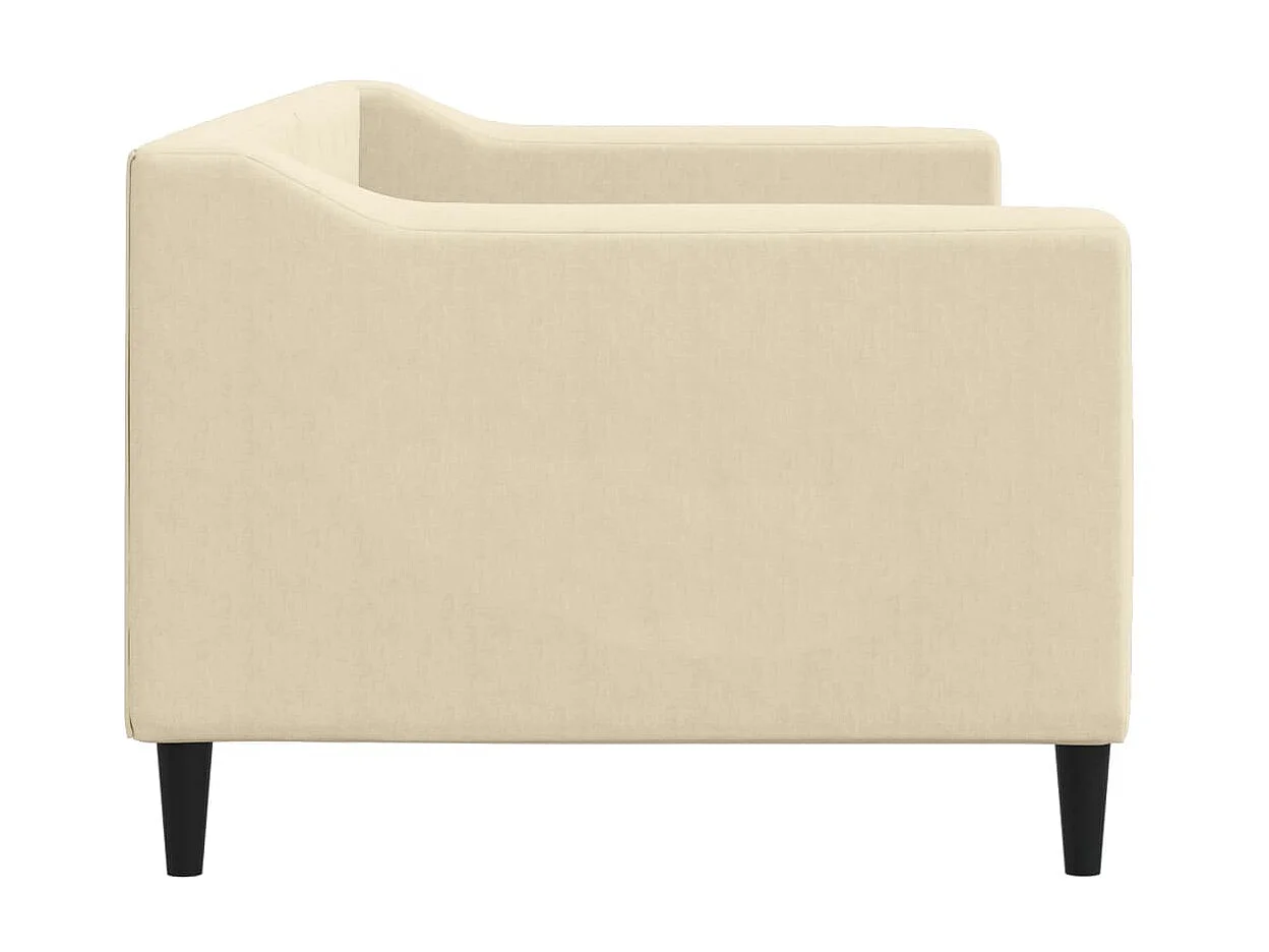 Cama 90x190 cm tela color crema ES96594