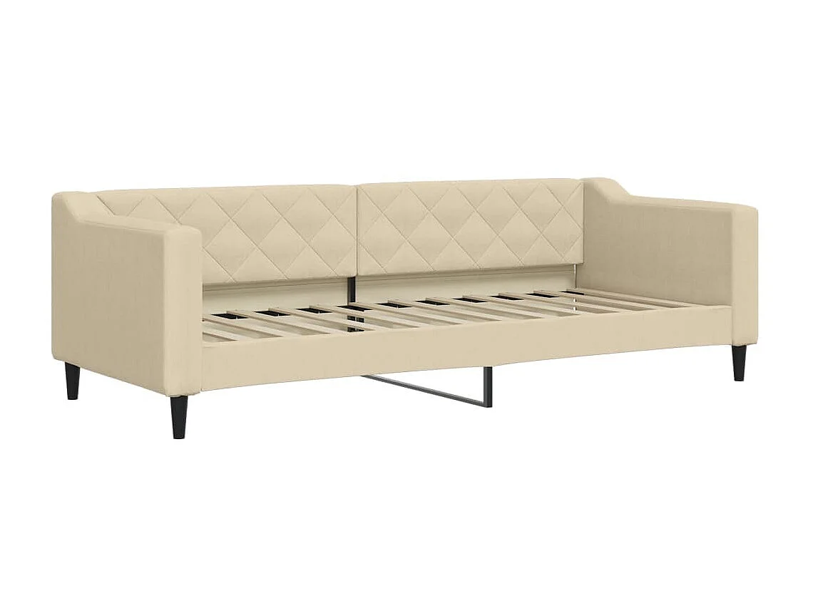 Tagesbett,Sofabett Creme 80x200 cm Stoff -gkd74410