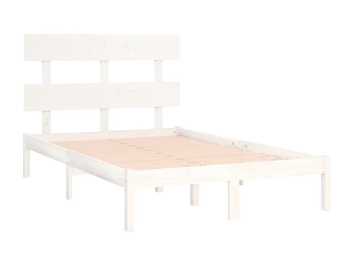 Lit-160x200 cm Blanc Bois massif EGGB46029