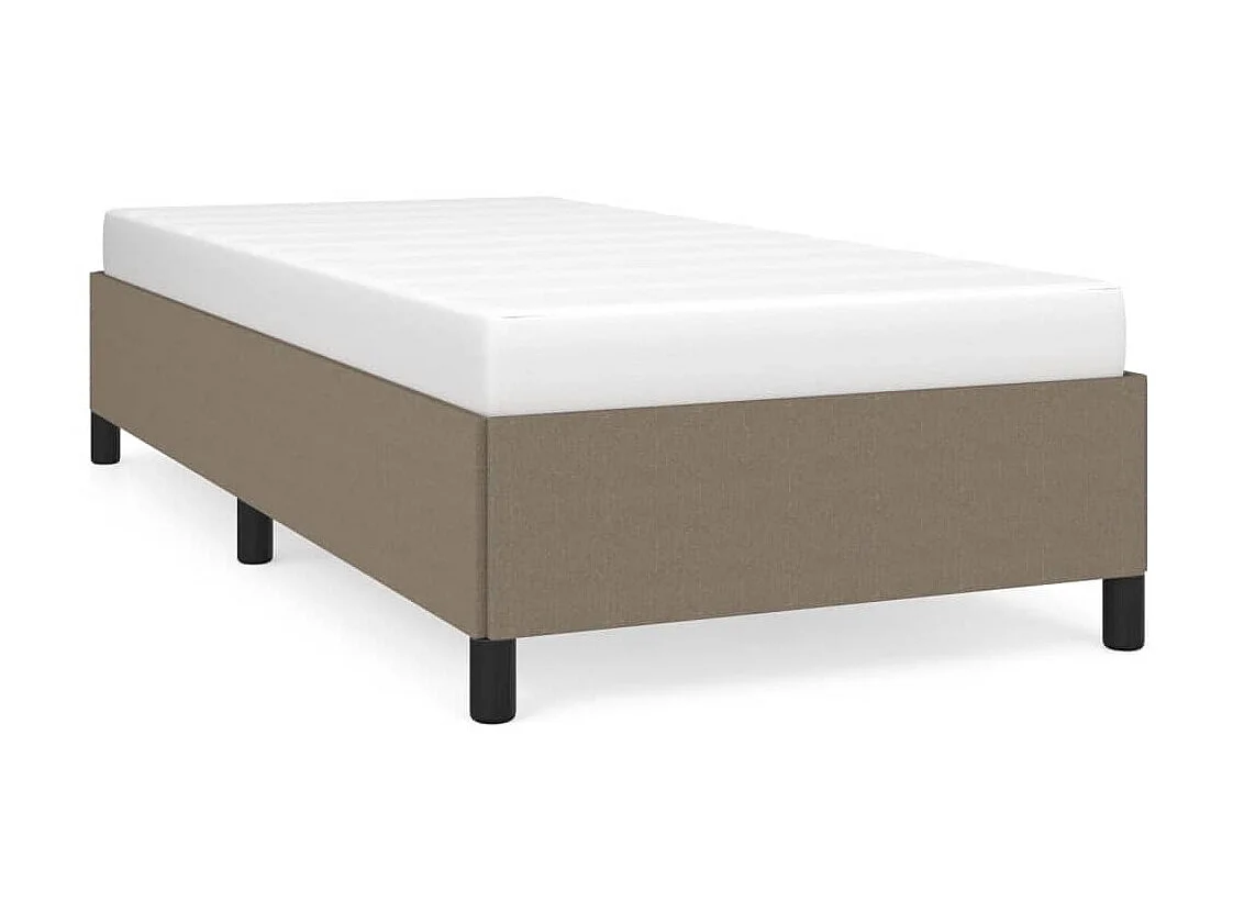 Cama 90x190 cm tecido cinza-acastanhado PT912592
