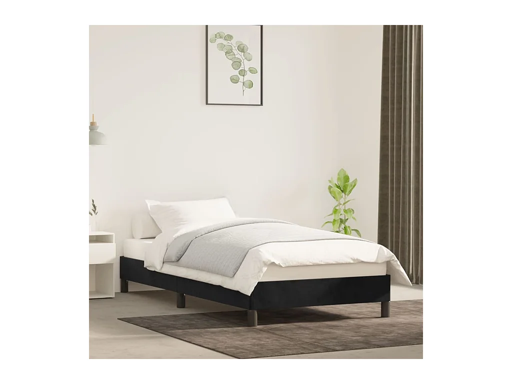 Lit-100x200 cm Noir Velours EGGB54436