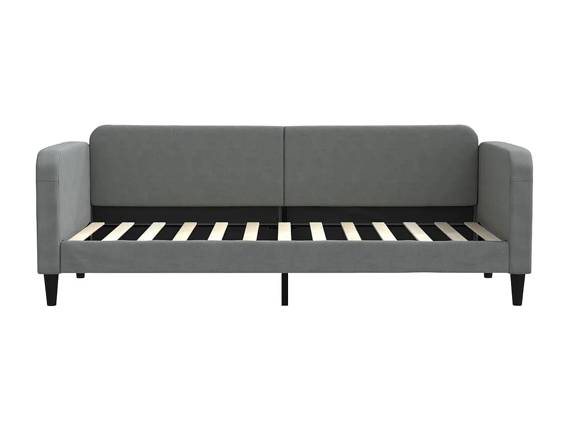Lit-80x200 cm de repos gris foncé tissu EGGB39079