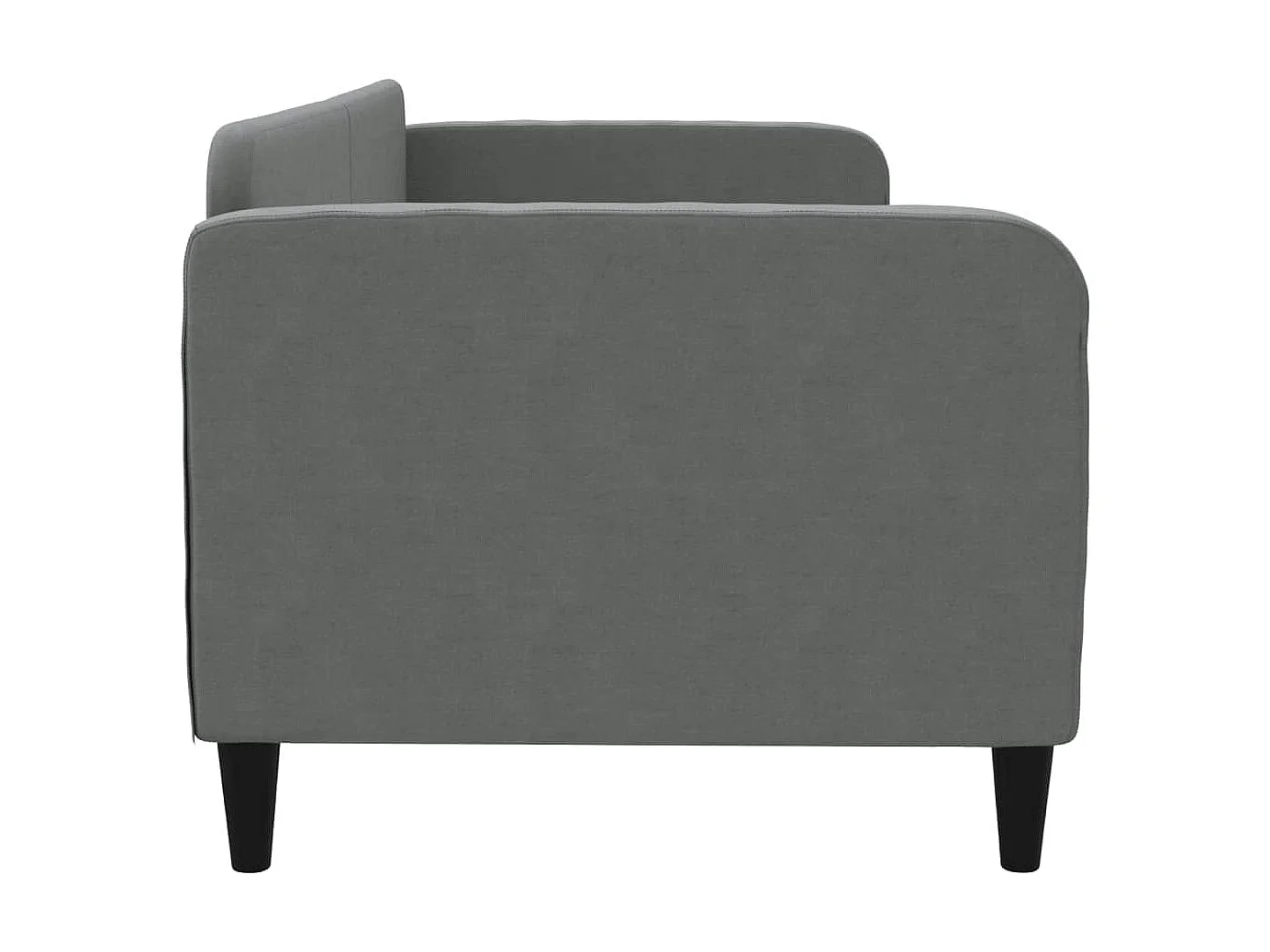 Cama 100x200 cm tela gris oscuro ES61944