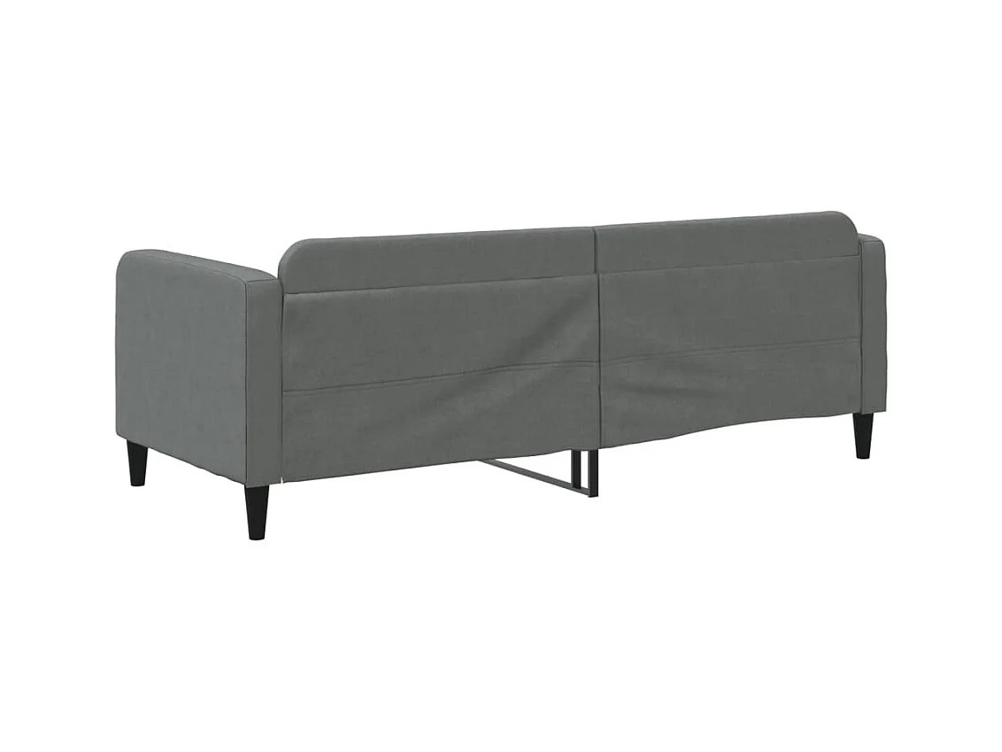 Cama 100x200 cm tela gris oscuro ES61944